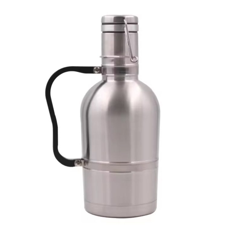 Insulated Bottle Keg 120oz Stainless Steel Double Wall Ceramic Beer Growler S8612030 (4) Insulated Bottle Keg 120oz Stainless Steel Double Wall Ceramic Beer Growler