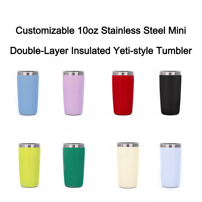10 oz Stainless Steel Tumbler Yeti Style Custom Logo Branded Thermos Wholesale