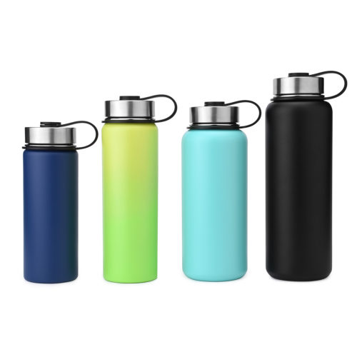 thermal insulated water bottle with stainless steel sports cap