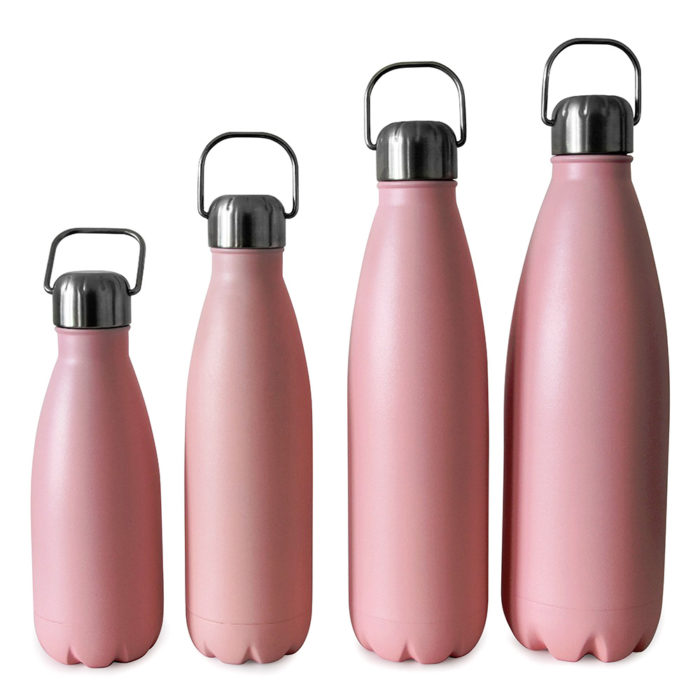 insulated cola shape bottle with handle