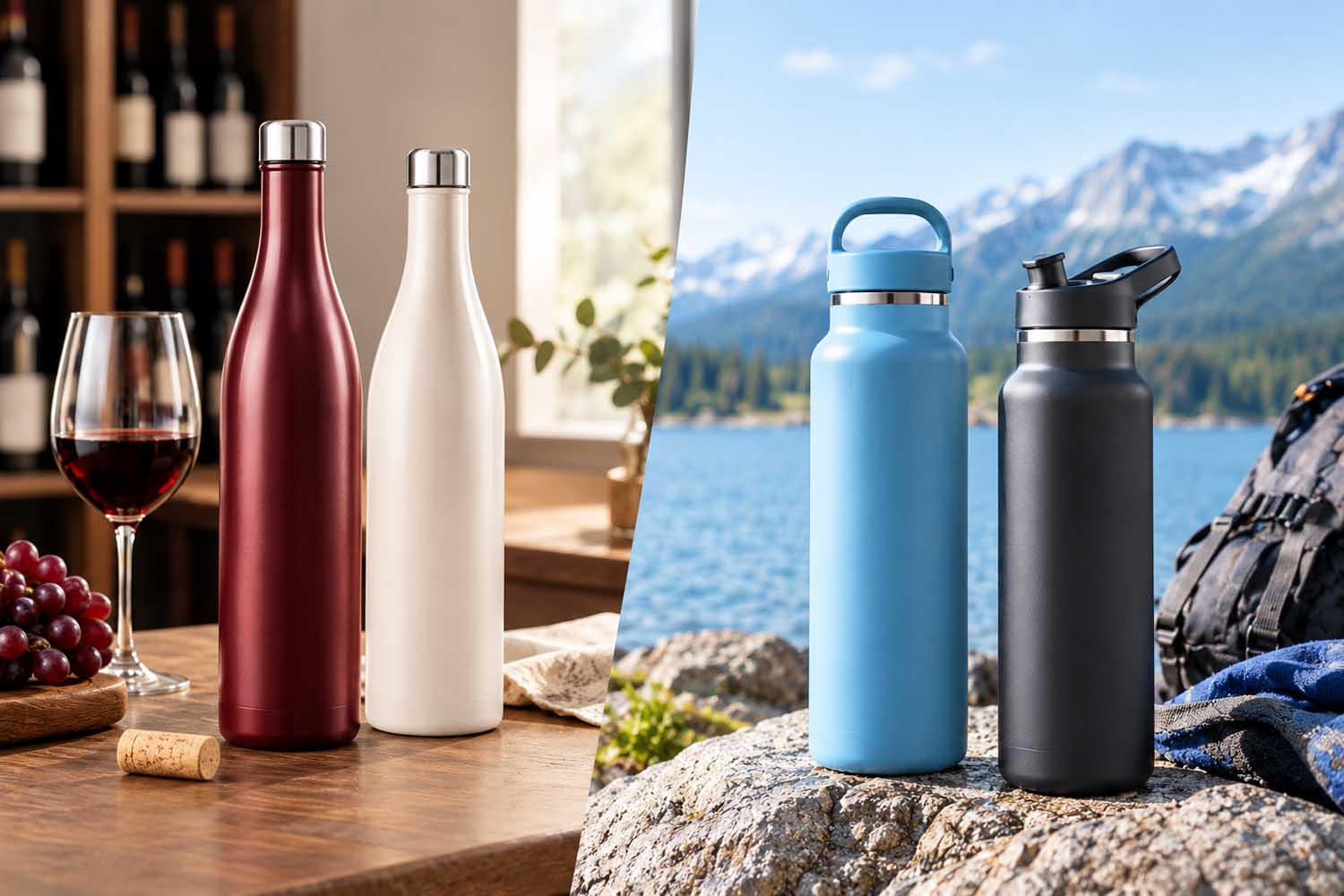 differences between wine bottles and water bottles differences between wine bottles and water bottles