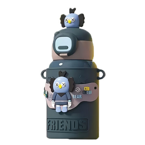 Food-Grade Kids Thermos Insulated Water Bottle with Press Button Cap