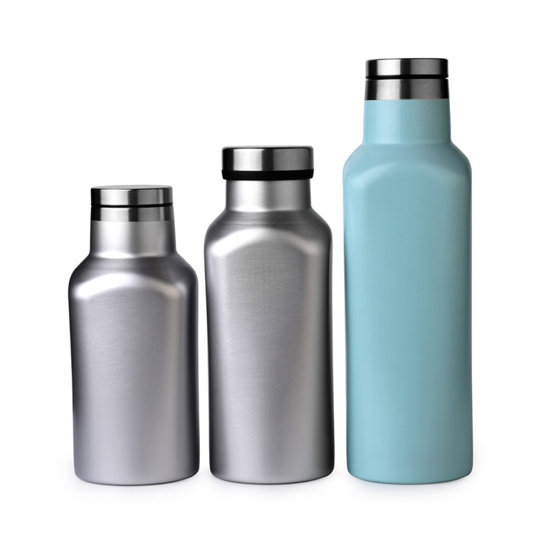 stainless steel square shape bottle