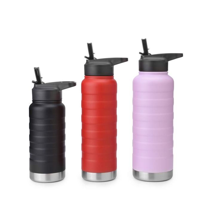 thermal insulated sports bottle with straw cap