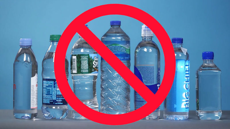 Small single-use plastic water bottles may soon be banned in