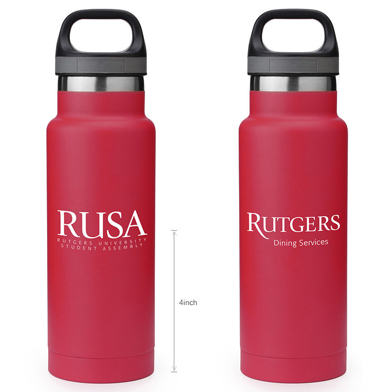 18 oz Powder Coated Bottle with big font imprint S1118F3