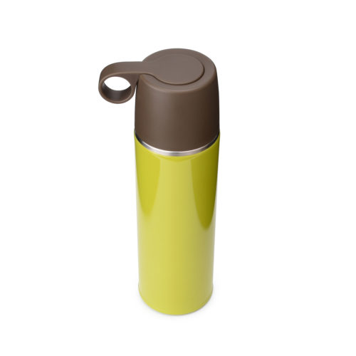 stainless steel water bottle with drink cup top