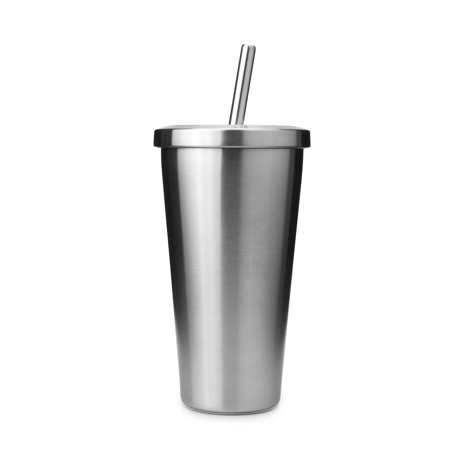 Stainless Steel Tumbler with Lid & Straw