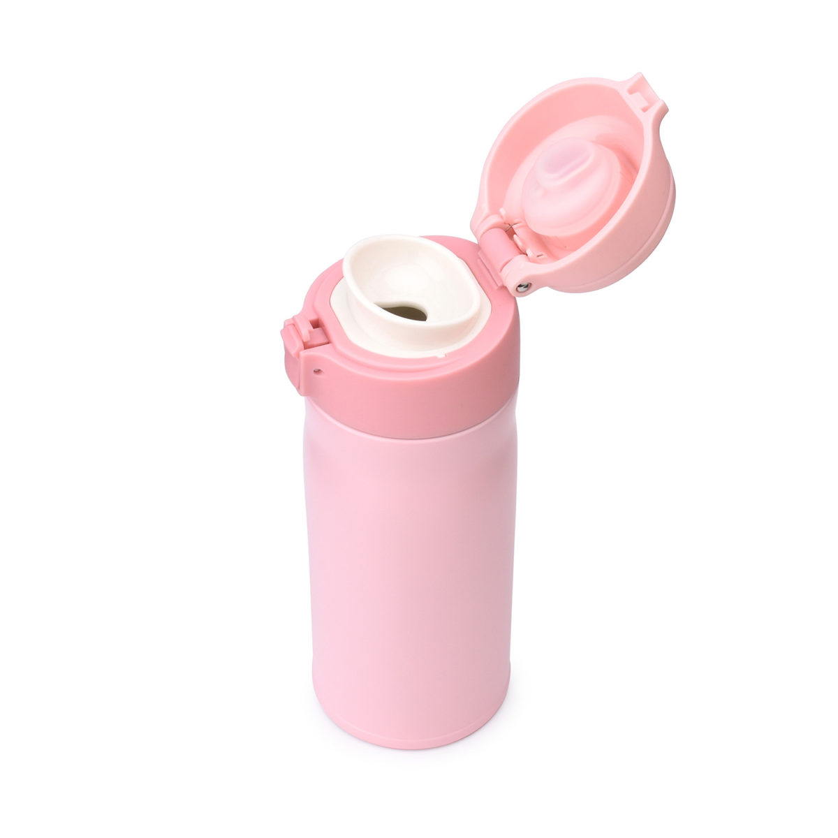 Stainless Steel Water Bottle with Push Button Cap Lightweight Thermos