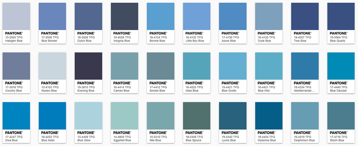  blue color in Pantone