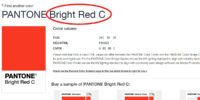 pantone bright red c for custom water bottles