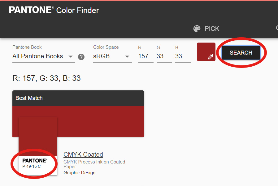 convert 3 Pantone Color inquiry