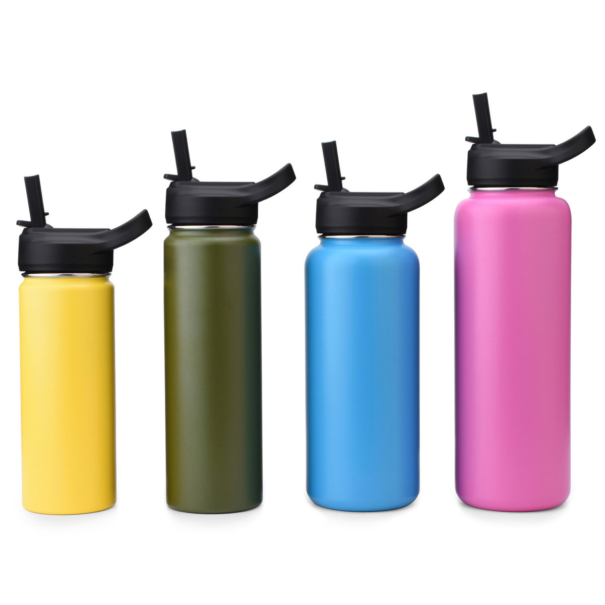 CIVAGO 32 oz Insulated Water Bottle With Straw, Stainless Steel Sports  Water Cup Flask with 3 Lids (Straw, Spout and Handle Lid), Wide Mouth  Travel