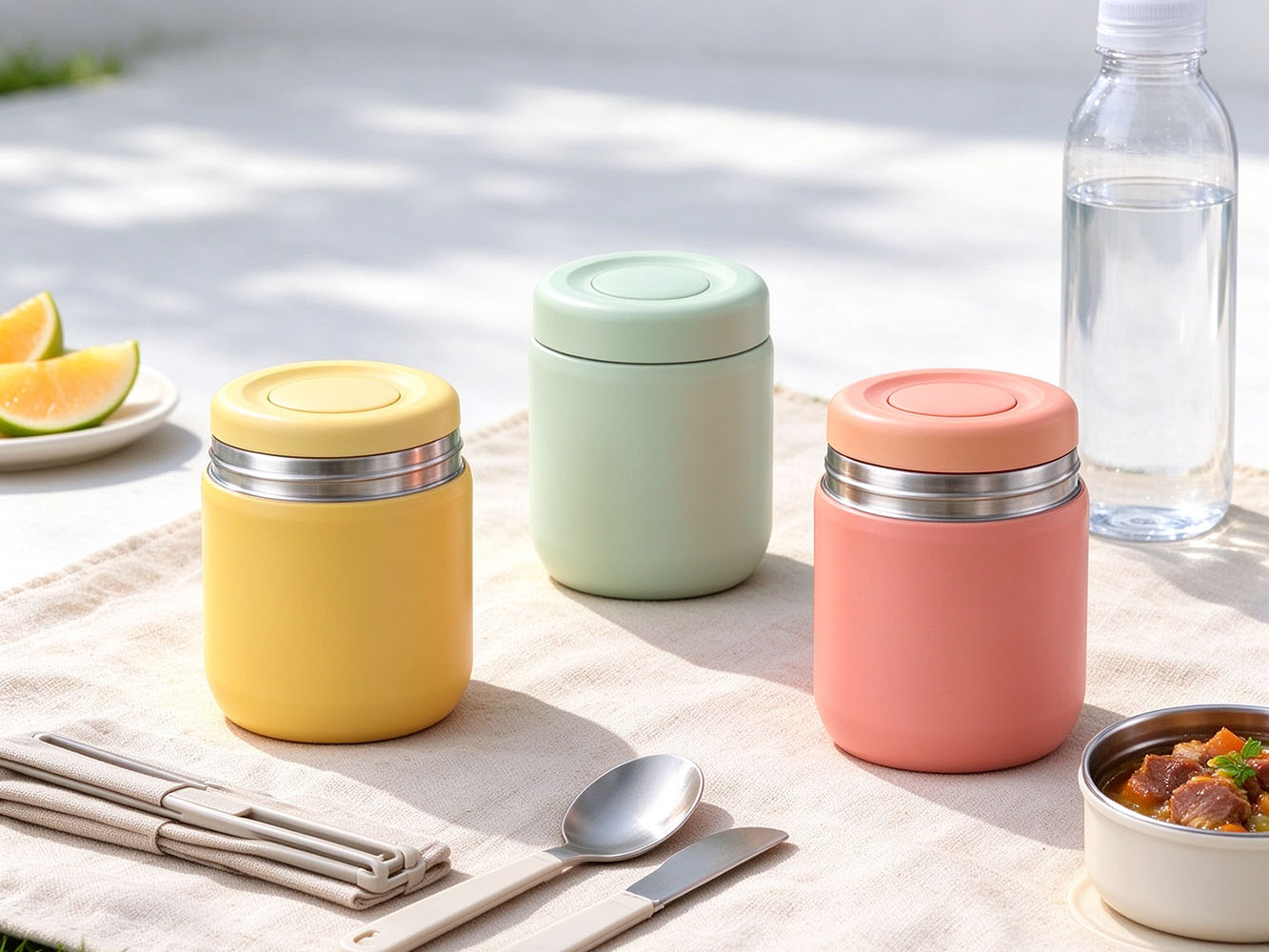 small capapcity insulated food jar outdoor camping