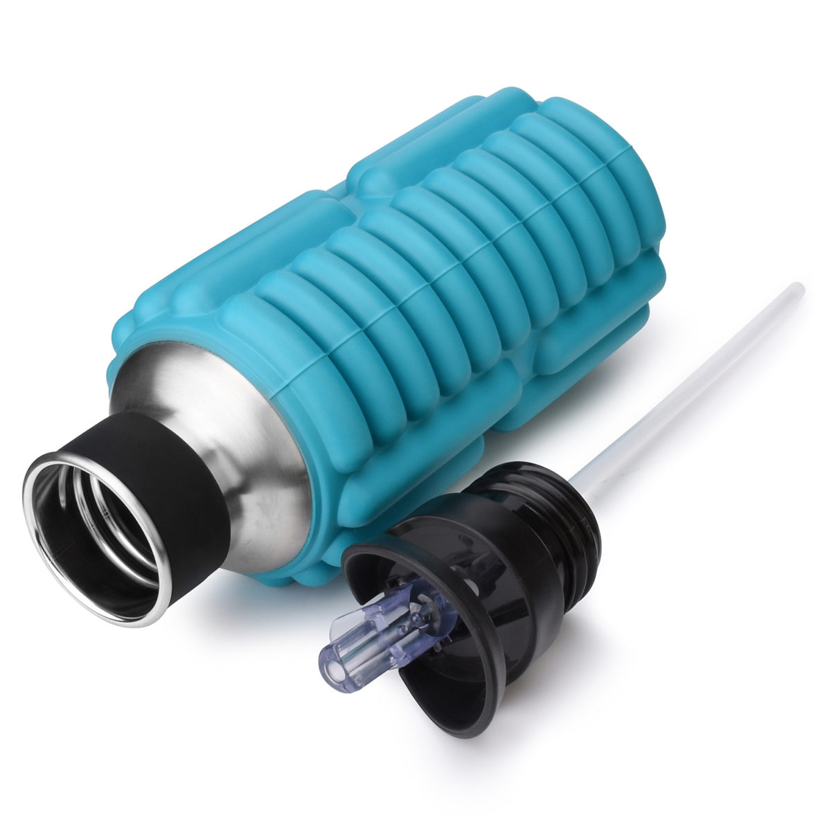 Foam Roller Water Bottle 27 OZ For Travel Fitness Workout