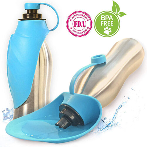 Insulated Dog Water Bottle Stainless Steel Portable Dispenser Cup