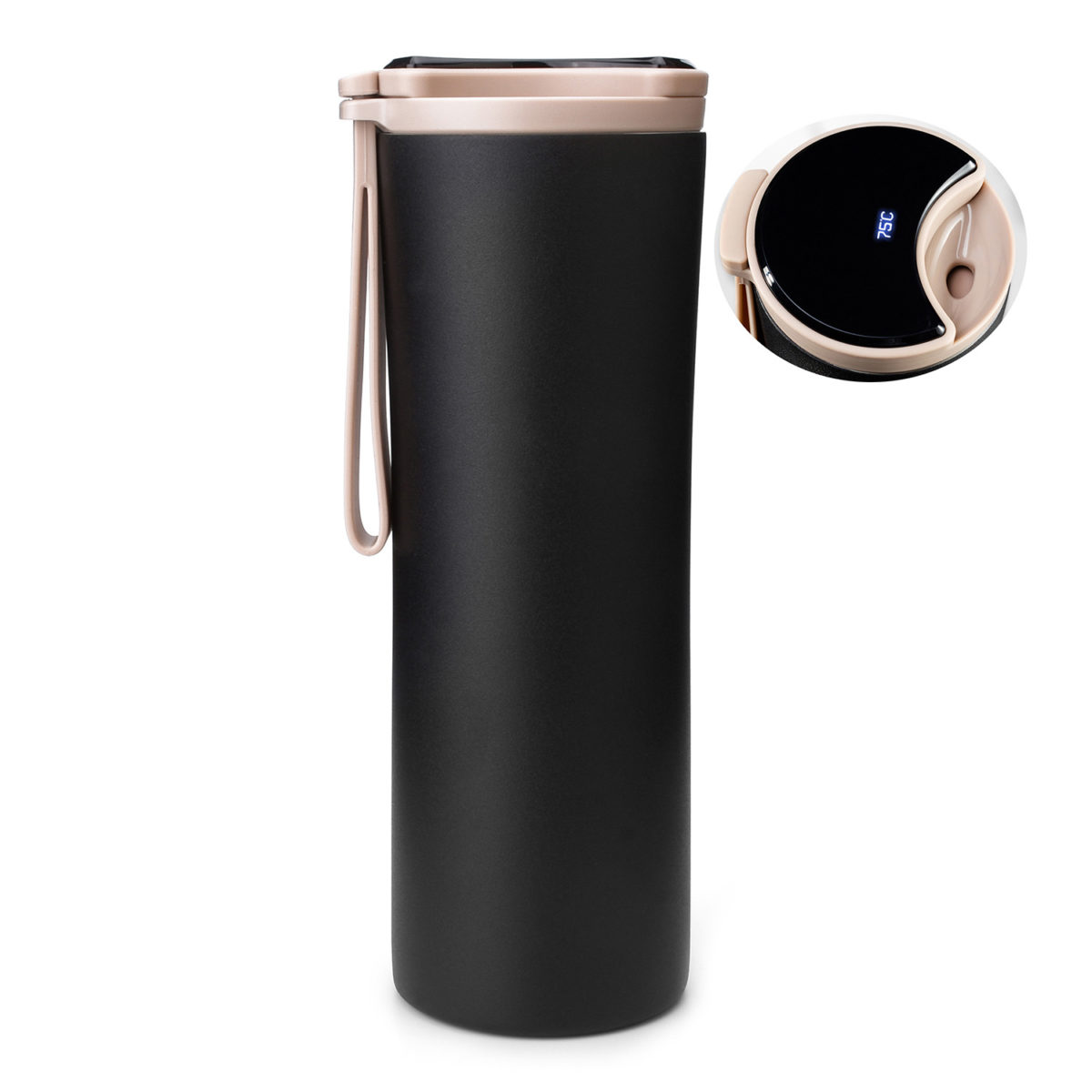 Insulated Stainless Steel Show Temperature Smart Tumbler Travel Mug