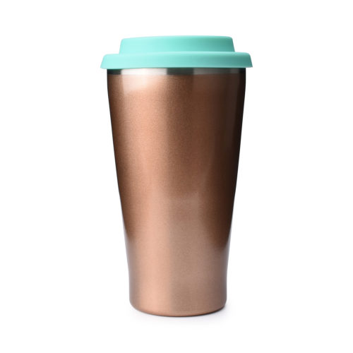 stainless steel tumbler with silicon lid