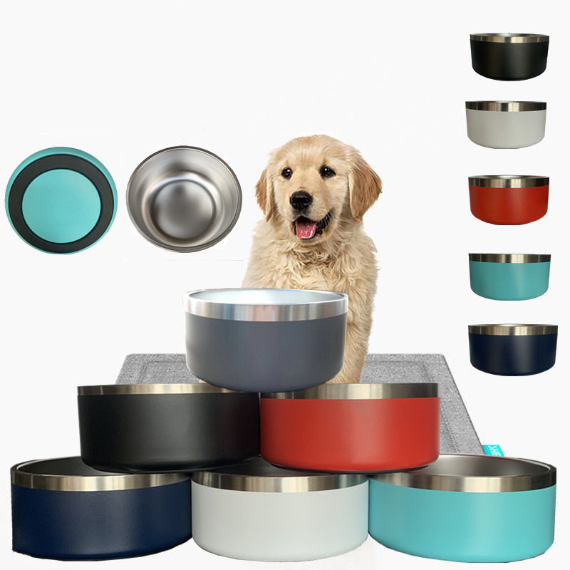 Large Personalized Dog Bowl - 64 oz Pet Bowl in 6 Colors