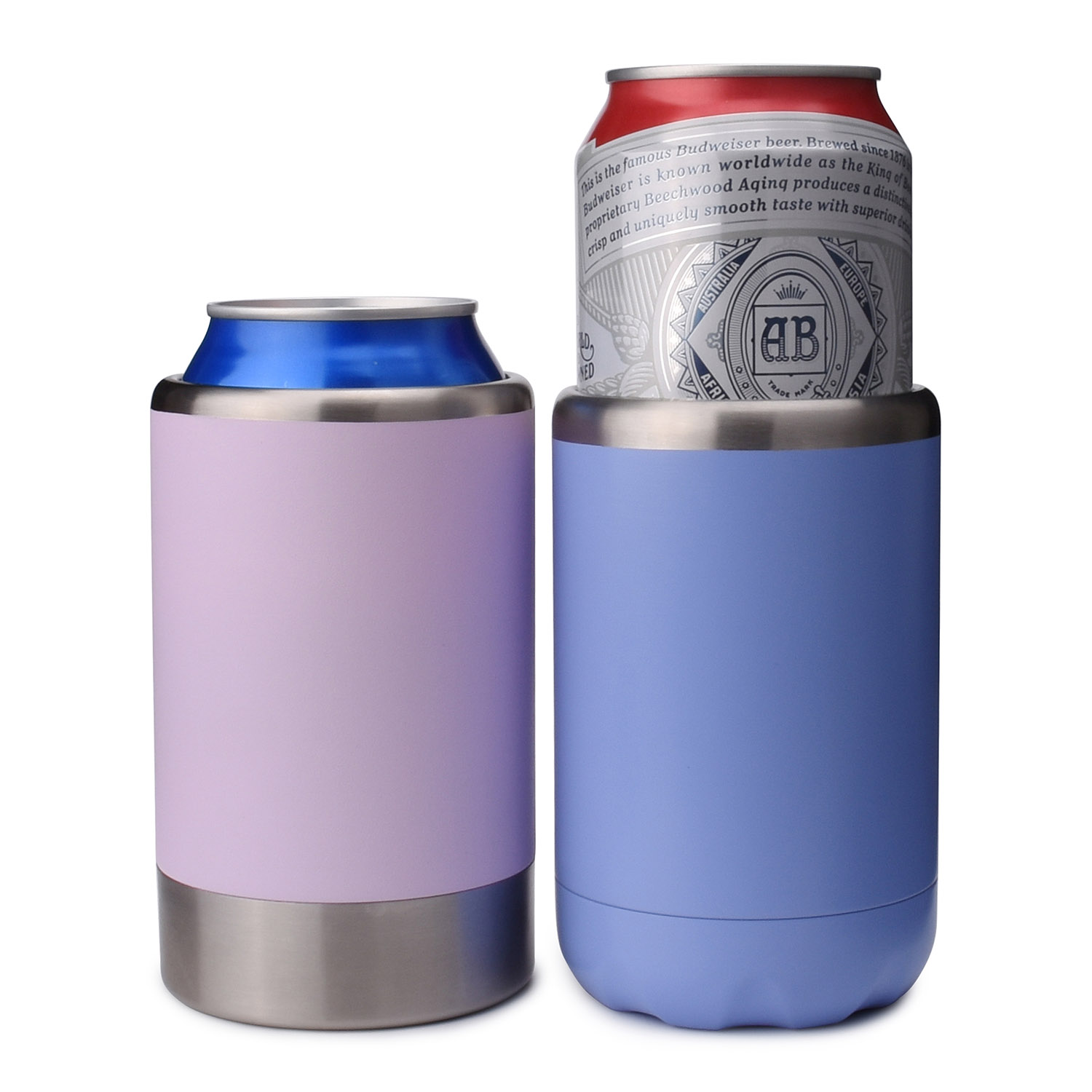 12 oz. PC Blue Stainless Steel Beer Insulator Can Koozie Drinking