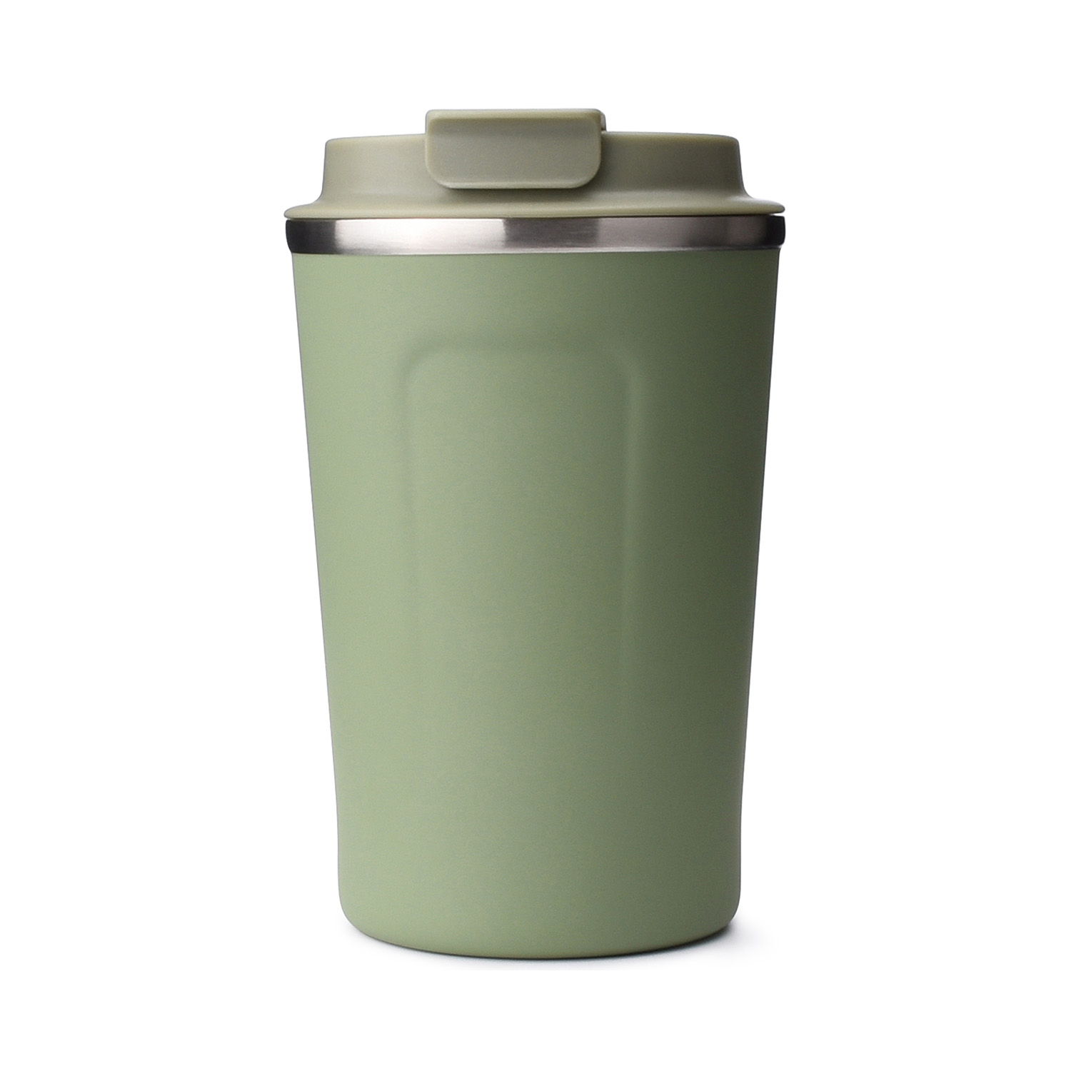 12oz Stainless Steel Insulated Coffee Mug with Handle, Double Wall Vacuum Tumbler Cup with Lid, Army Green, 1 Pack