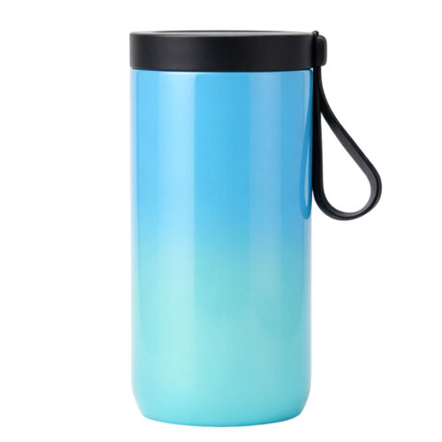 Stainless Steel Double Wall Insulated Wine Beer Can Cooler Sublimation Printing Silicone Handle custom