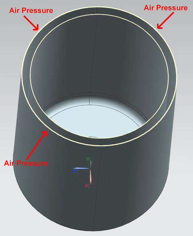 Insulation cup cross section