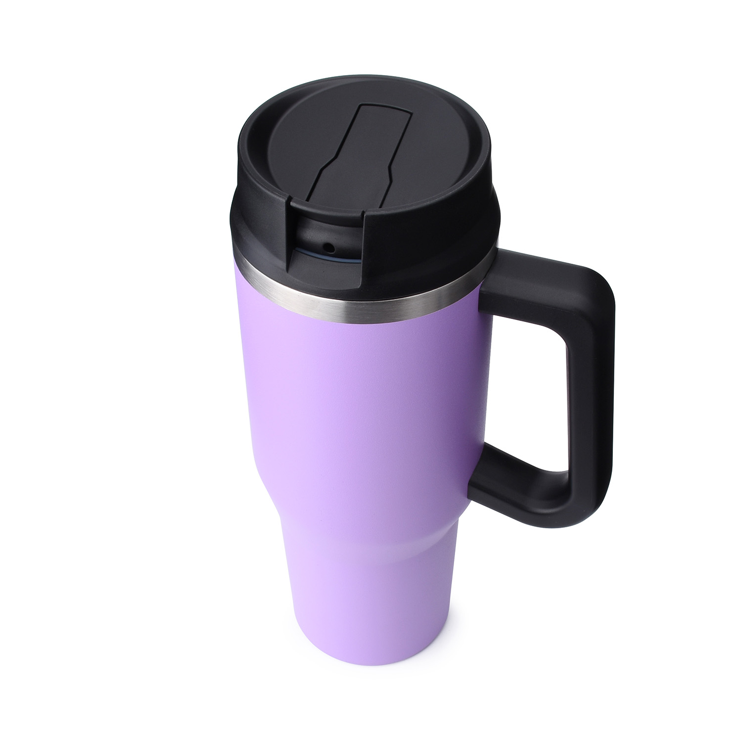 Travel Coffee Mugs with Handle, Lid and Straw, Oversize