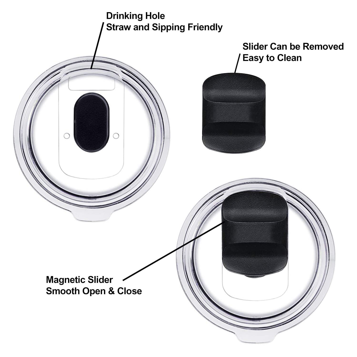 Magnetic Slide Lids for Yeti 20oz Tumbler