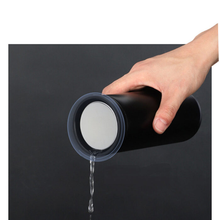 stainless steel coffee cup mug bottle with push button cap