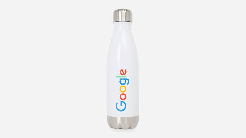 google corporate gift water bottle