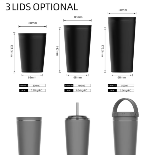 20 oz Stainless Steel Travel Coffee Tumbler Mug Vacuum Insulated with Lid And Straw