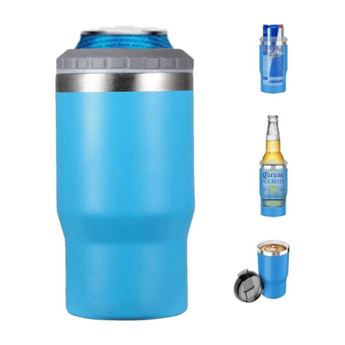  4 in 1 Stainless Steel Koozie Can Cooler Beer Bottle Insulator