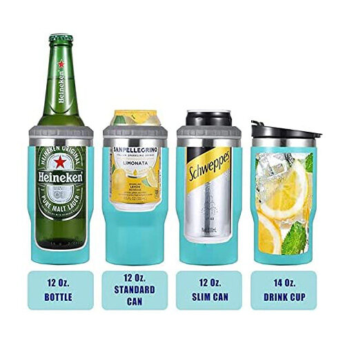 4 in 1 Stainless Steel Koozie Can Cooler Beer Bottle Insulator