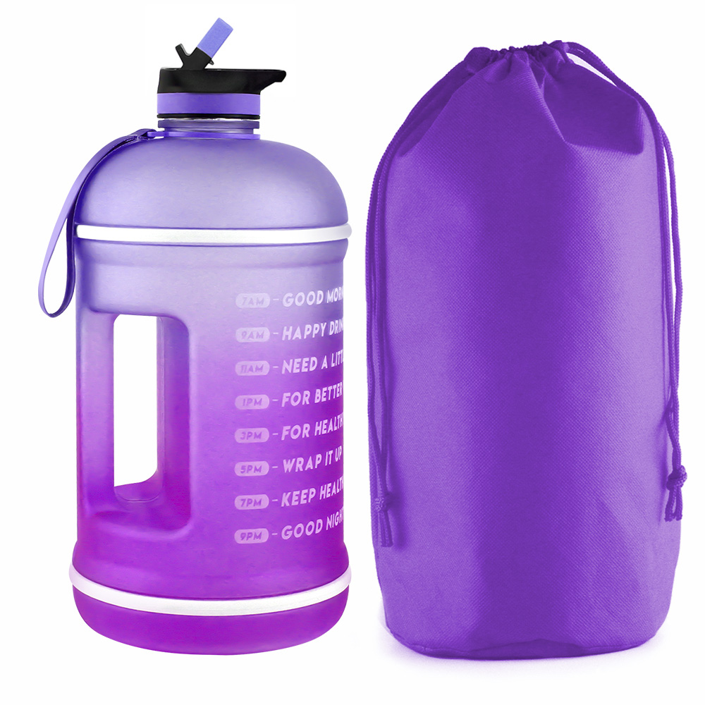 Wholesale Sports PETG 1 Gallon Plastic Water Bottle Jug with Straw