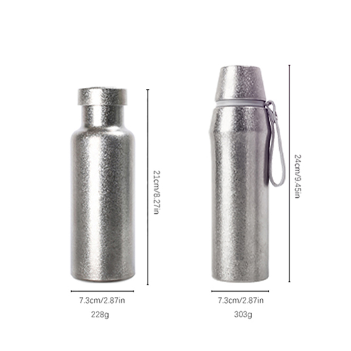 Insulated Water Bottle: Snow Graphic and Bamboo Cap