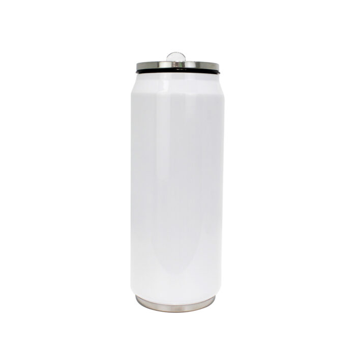 Thermos Stainless Steel White Tumbler with Reusable Straw for Cold or Hot Drinks