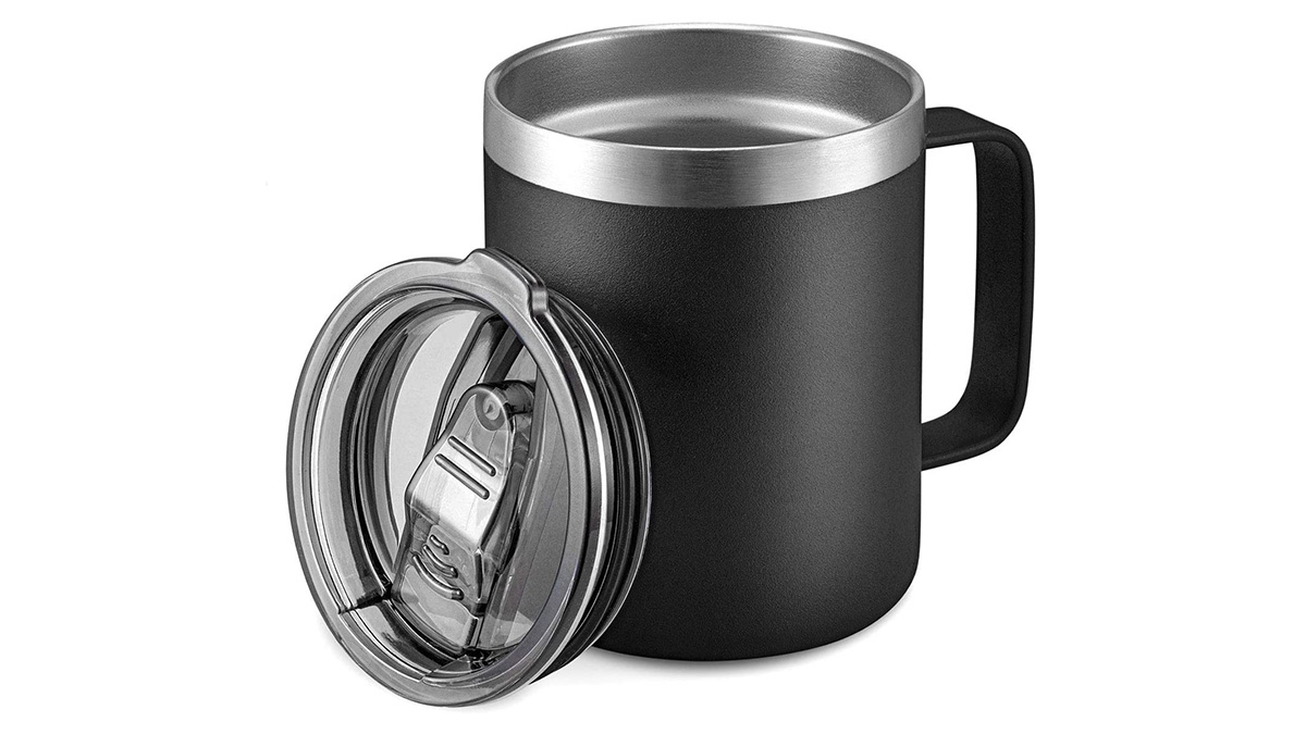 MIRA Coffee Mug Cup with Handle and Lid, 18 oz 