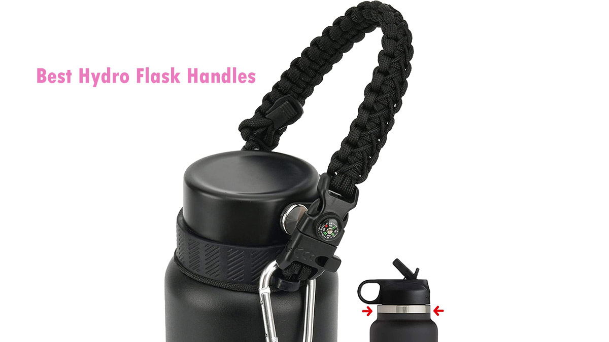 Paracord Handle Carrier 2.0 for Hydro Flask Wide Mouth Bottle Fit 40 32 64  20 oz