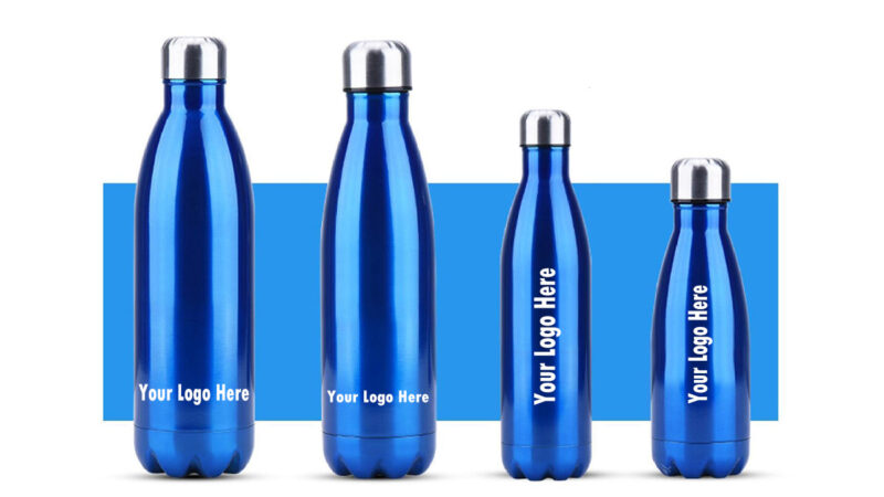 Your design logo monogram text water bottles in bulk