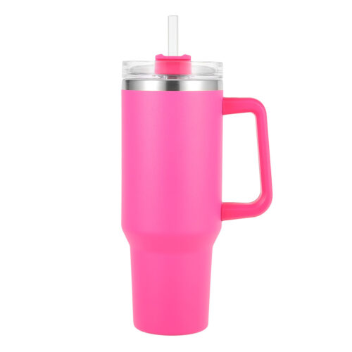 Stanley 40oz tumbler with straw & handle