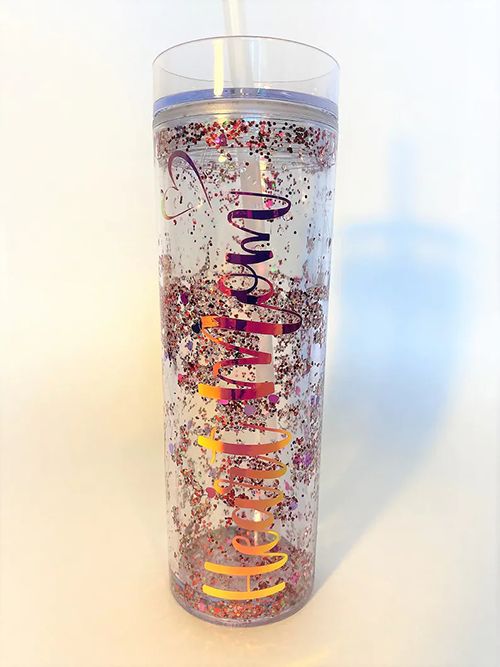 Glittery Snow Globe Tumbler Tutorial