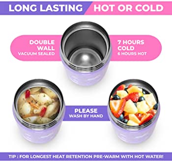 vacuum insulated stainless steel food container