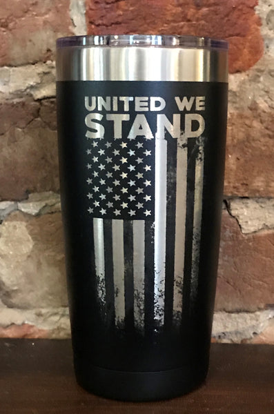 tumbler with custom engraving graphic