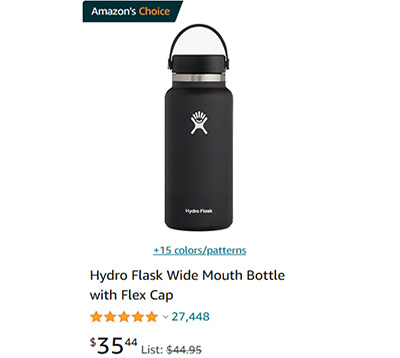 Hydro Flask 24 oz. Elevate Series Wide Mouth Bottle with Straw Lid