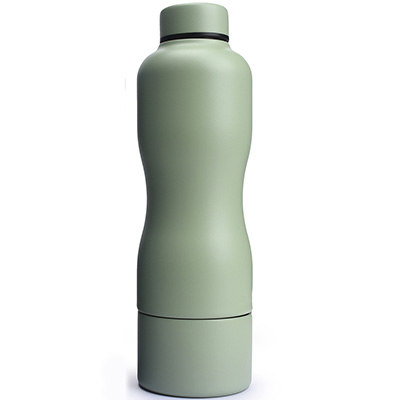  insulated metal water bottle dual opening removable bottom