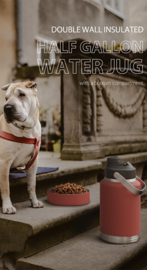 Wholesale Water Bottle With Attached Dog Bowl Insulated Stainless Steel