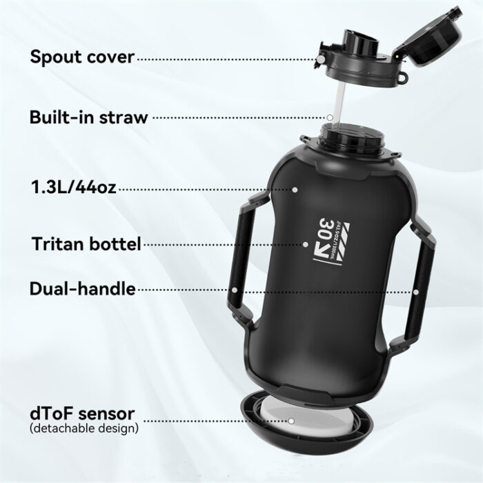 Athletic Smart Water Bottle with Hydration Reminder Track Daily Intake Large Capacity