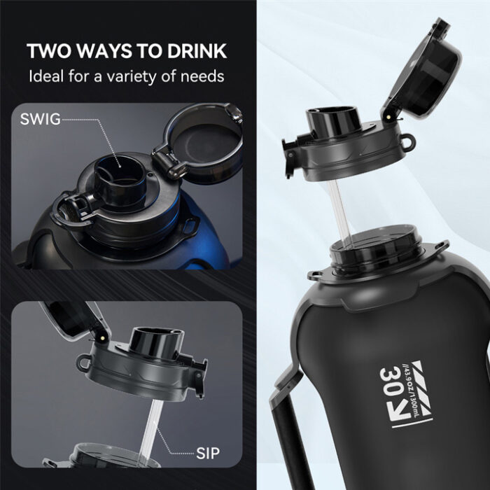 Athletic Smart Water Bottle with Hydration Reminder Track Daily Intake Large Capacity
