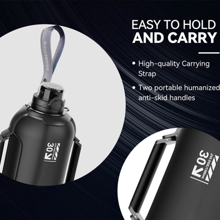 Athletic Smart Water Bottle with Hydration Reminder Track Daily Intake Large Capacity
